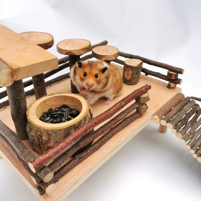 Pet Supplies Is Food - Mangkuk kayu untuk Hamster peliharaan kecil,